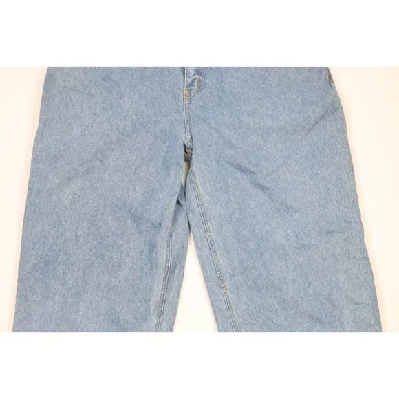 NOS Vintage 90s Streetwear Mens 36x34 Baggy Loose Fit Denim Jeans Blue Cotton